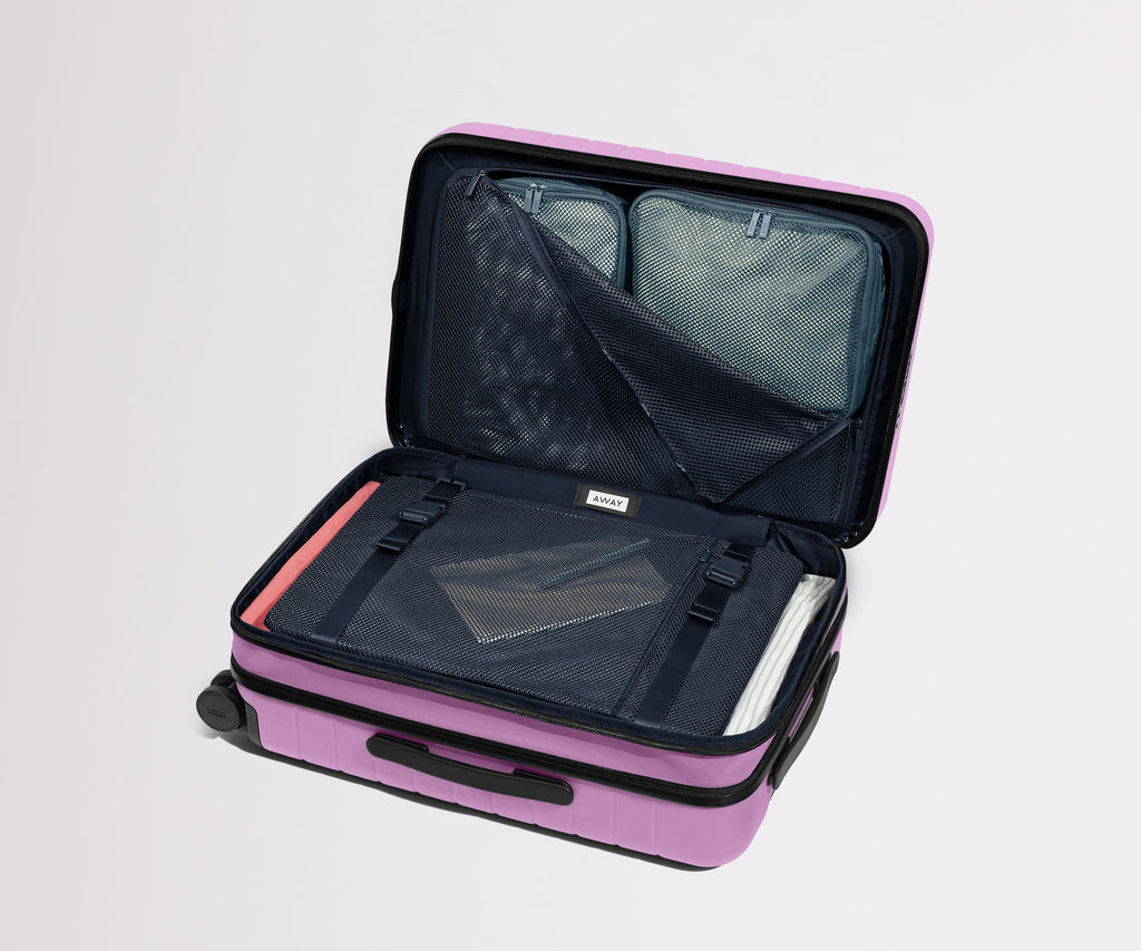 Away The Bigger Carry-On Flex Suitcase - Taffy Purple