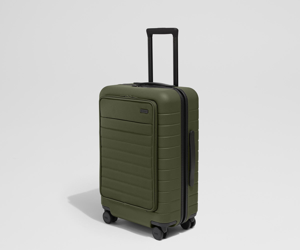 Away The Executive Bigger Carry-On Suitcase - Olive Green