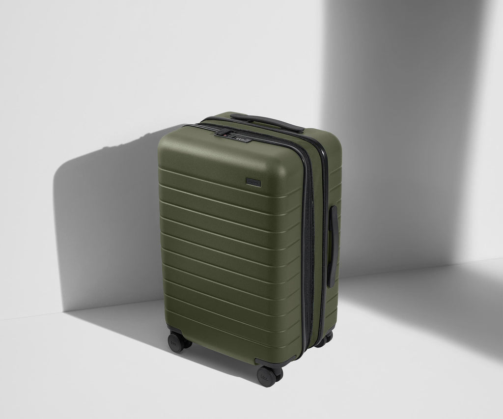 Away The Bigger Carry-On Flex Suitcase - Olive Green