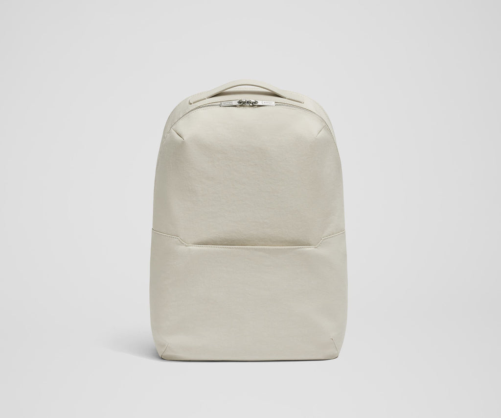 Away The Everywhere Zip Backpack in Salt White Textured Nylon
