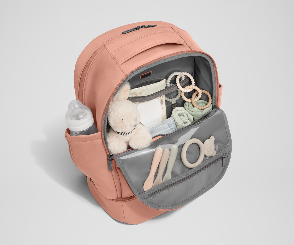 Away The Double Diaper Backpack Diaper Bag - Clay Pink