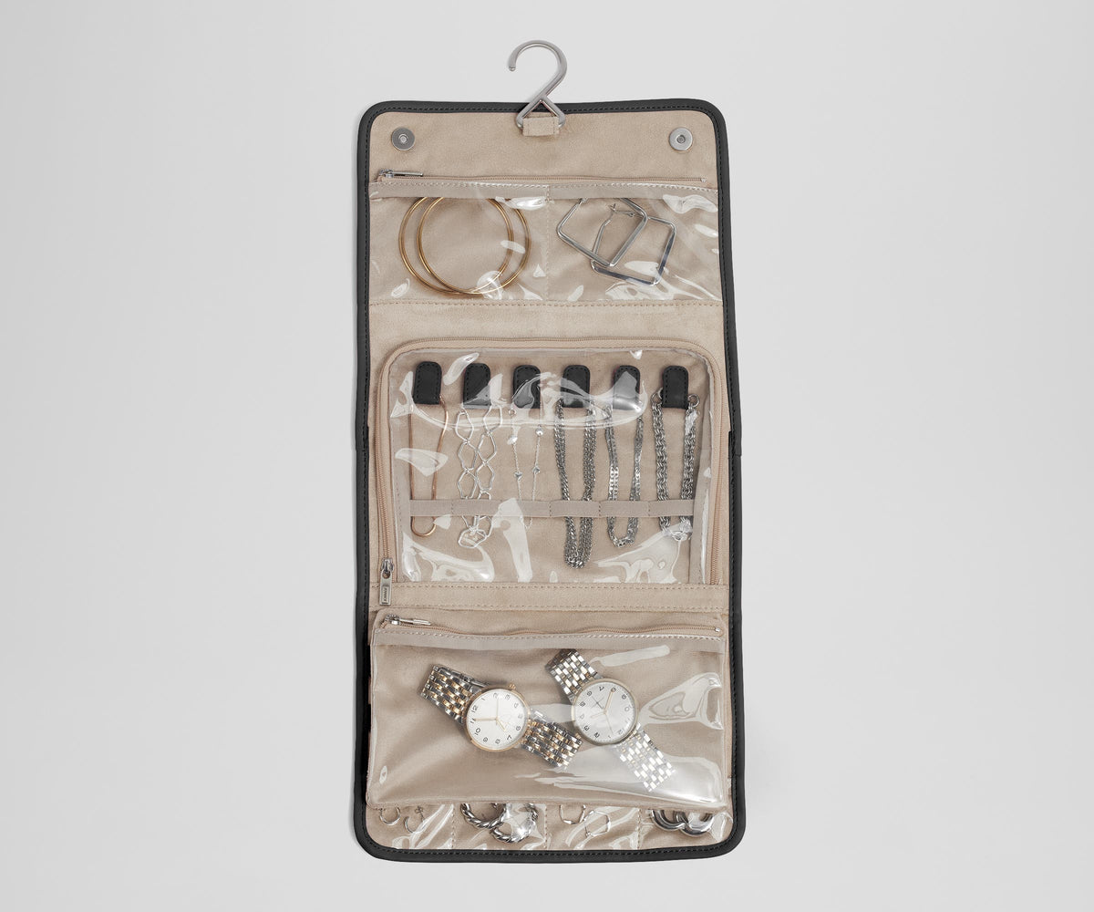 Away Hanging Jewelry Organizer Jewelry Case - Jet Black