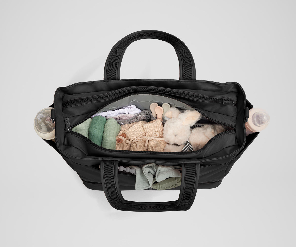 Away The Double Diaper Tote Diaper Bag - Jet Black