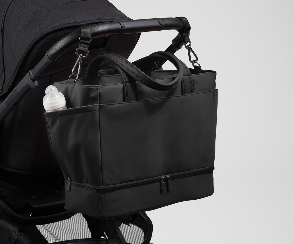 Away The Double Diaper Tote Diaper Bag - Jet Black