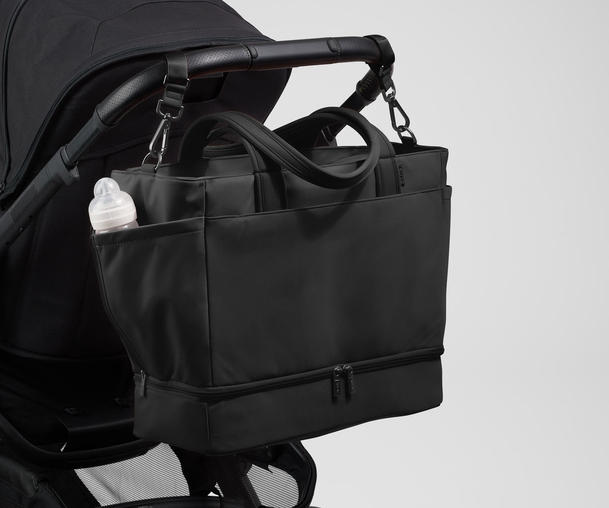 Away The Double Diaper Tote Diaper Bag - Jet Black