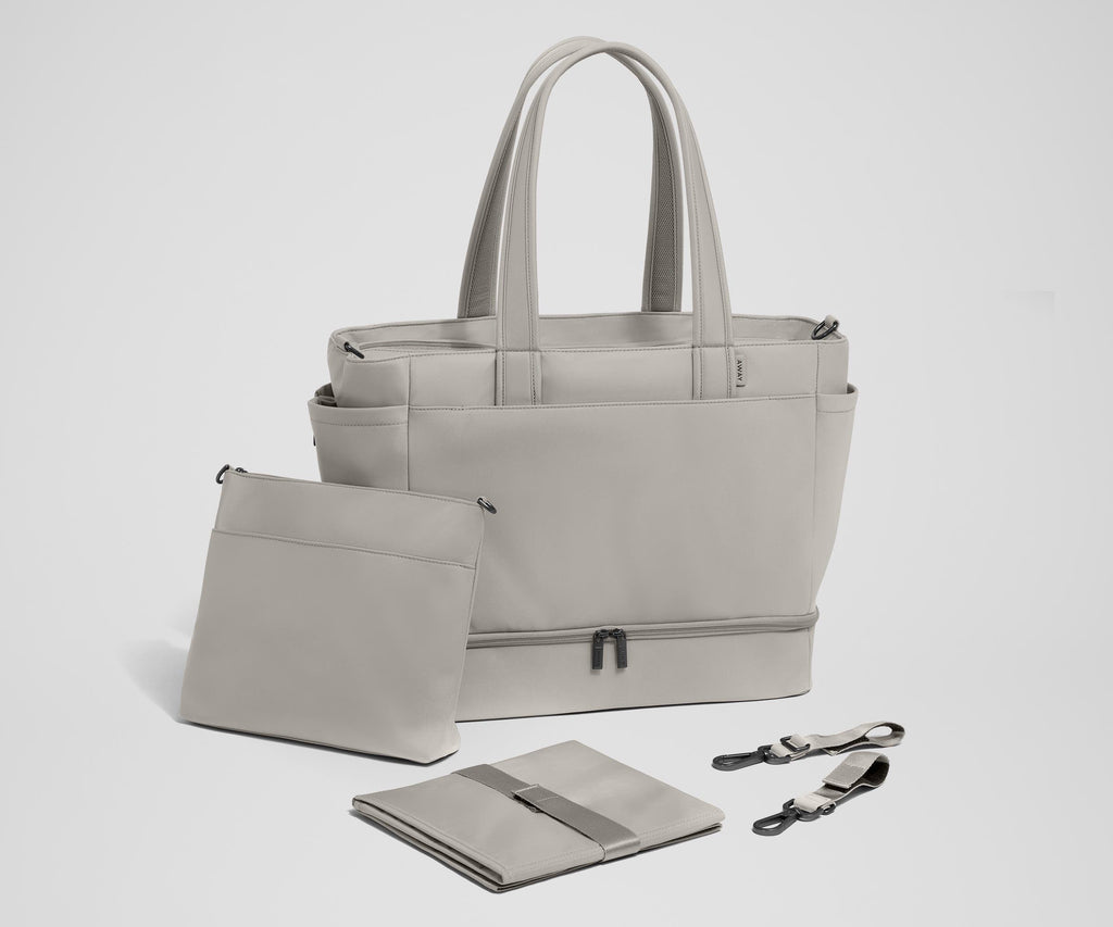 Away The Double Diaper Tote Diaper Bag - Cloud Gray