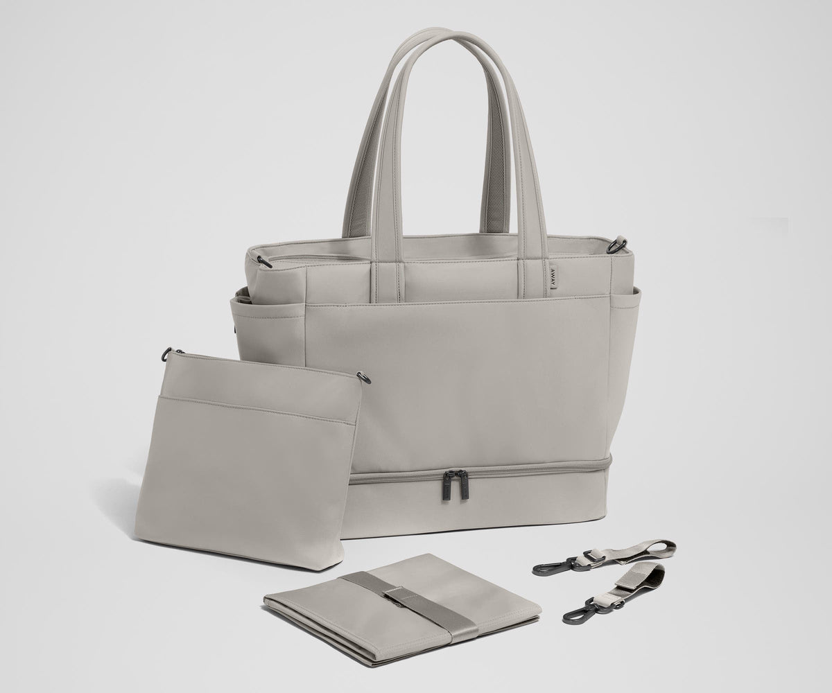 Away The Double Diaper Tote Diaper Bag - Cloud Gray