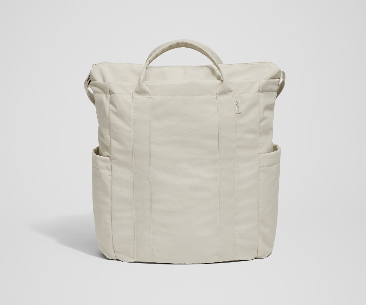 Away Courtside Tote Tote Bag - Salt White Textured Nylon